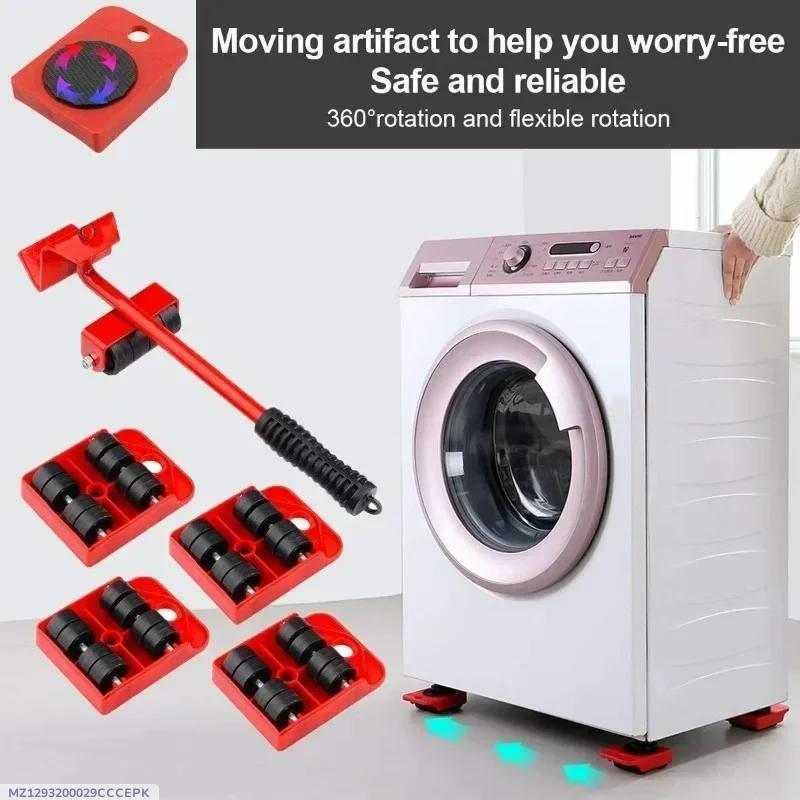 Stainless Steel Furniture Mover Red 5Pcs Set