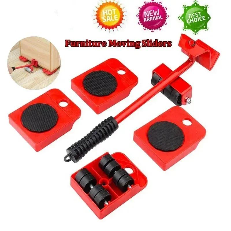 Stainless Steel Furniture Mover Red 5Pcs Set