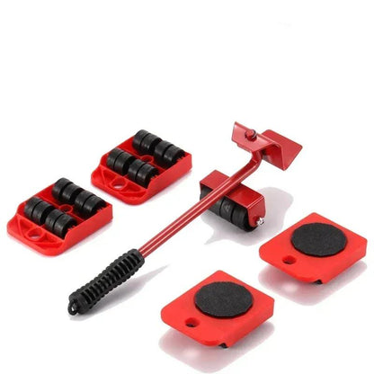 Stainless Steel Furniture Mover Red 5Pcs Set
