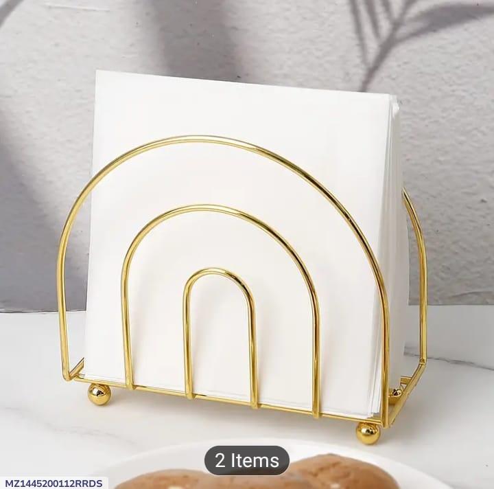 Golden Metal Tissue Box for Home Office