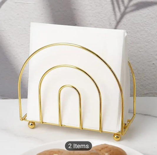 Golden Metal Tissue Box for Home Office