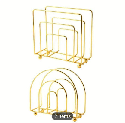 Golden Metal Tissue Box for Home Office