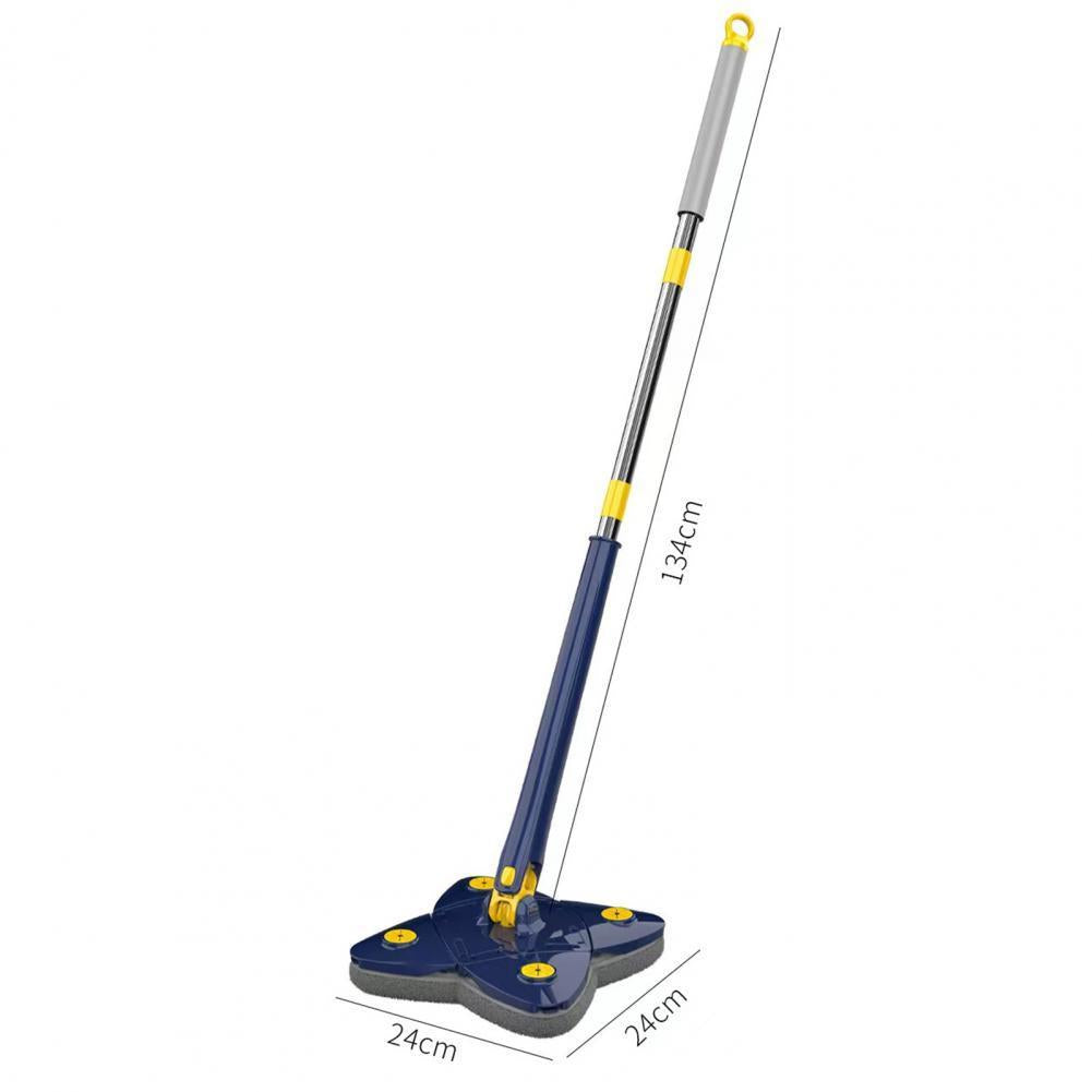 Automatic Kitchen Mop Blue Yellow Plastic 2 Pads