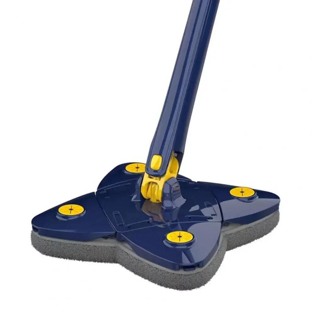 Automatic Kitchen Mop Blue Yellow Plastic 2 Pads
