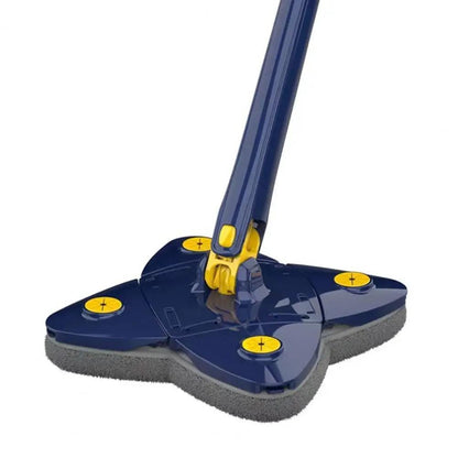 Automatic Kitchen Mop Blue Yellow Plastic 2 Pads