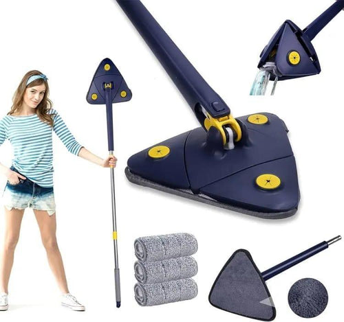 360 Degree Triangle Twister Mop Blue 130cm