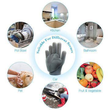 Silicone Dishwashing Gloves Right Left Pack