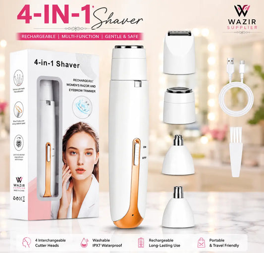 Rechargeable Women's Eyebrows & Facial Hair Trimmer