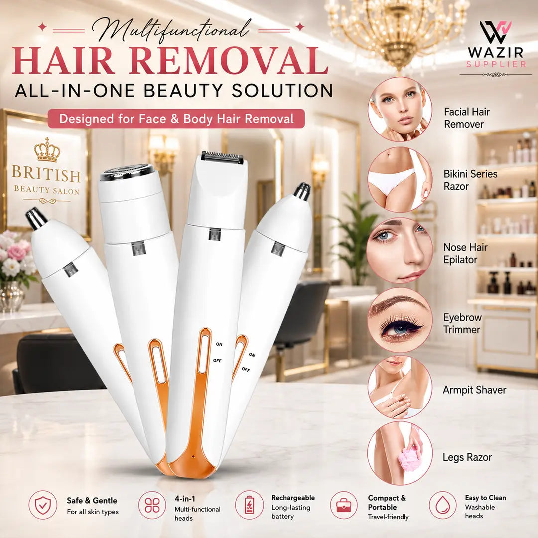 Rechargeable Women's Eyebrows & Facial Hair Trimmer