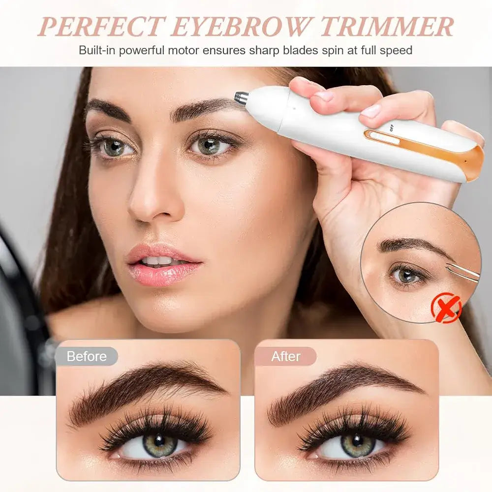 Rechargeable Women's Eyebrows & Facial Hair Trimmer