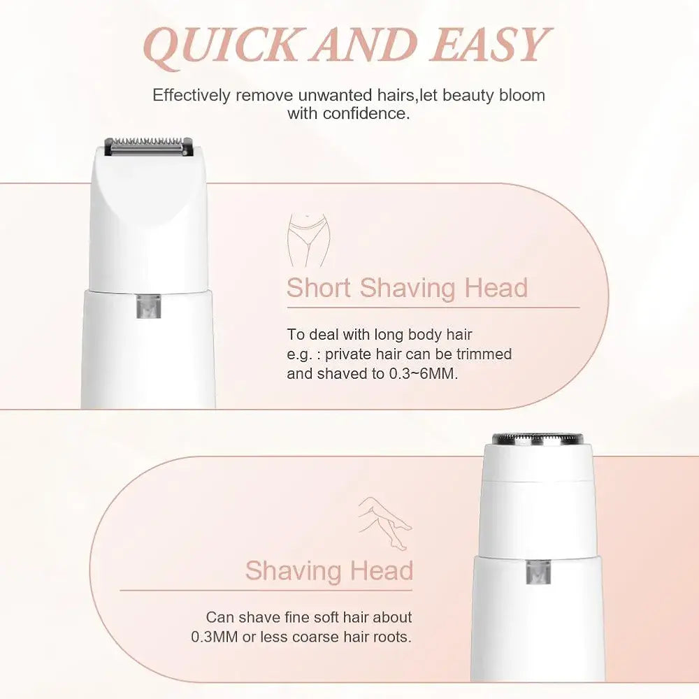 Rechargeable Women's Eyebrows & Facial Hair Trimmer