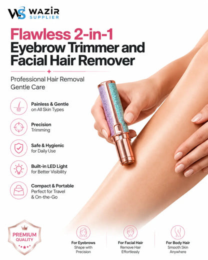Rechargeable Women's Eyebrows & Facial Hair Trimmer