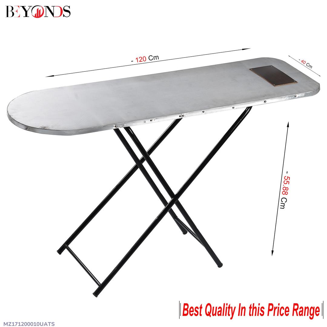 Stylish Black Ironing Table 120cm Heavy Duty