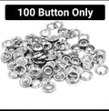 100 Snap Buttons Rust Proof Metal DIY Sewing