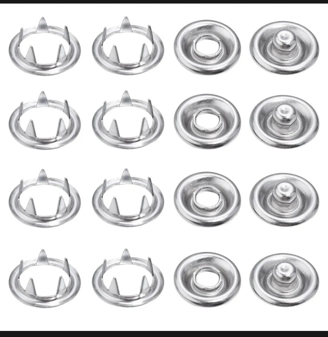 100 Snap Buttons Rust Proof Metal DIY Sewing