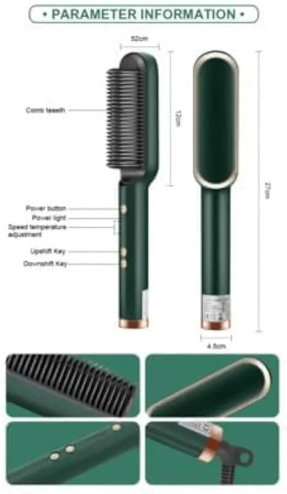 Fast Drying Hair Straightener Brush ABS Plastic