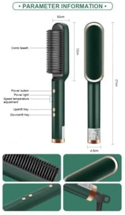 Fast Drying Hair Straightener Brush ABS Plastic