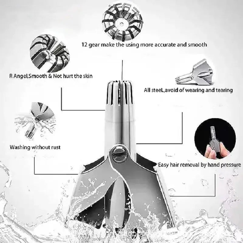 Stainless Steel Manual Nose Trimmer