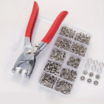 Stainless Steel Tich Button Machine with 50 Free Rings