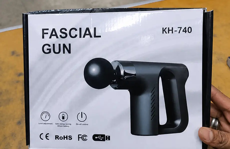 KH-740 Fascia Gun Portable Deep Tissue Massage Gun | Rechargeable Muscle Massager with Multiple Speed Levels