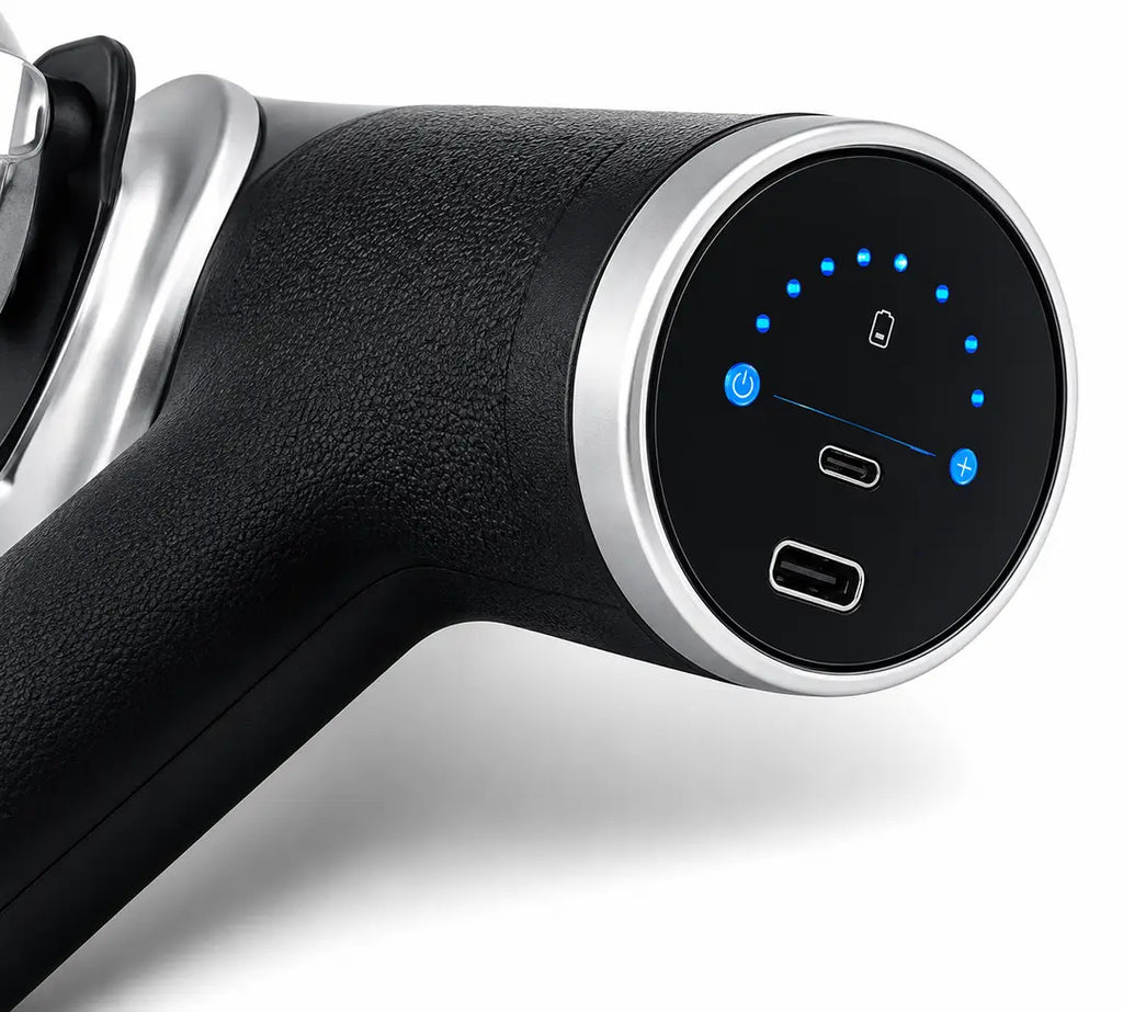 Blueidea BLD-780 Fascia Massage Gun | 9 Massage Heads | 6 Speed Levels | Deep Tissue Muscle Massager | Rechargeable Portable Massage Gun