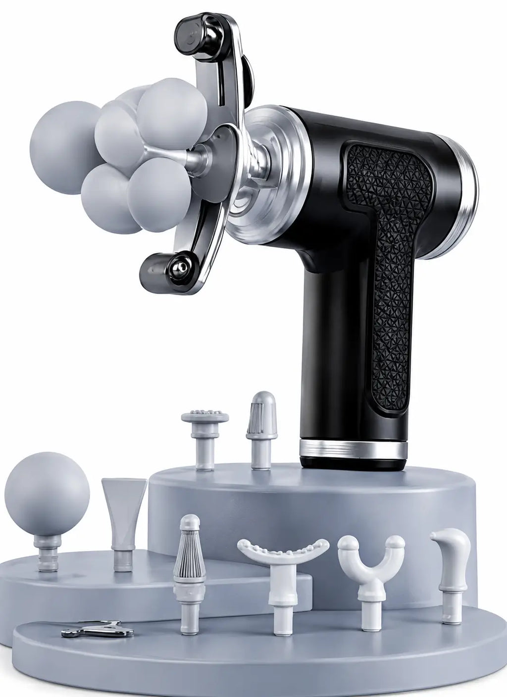 Blueidea BLD-780 Fascia Massage Gun | 9 Massage Heads | 6 Speed Levels | Deep Tissue Muscle Massager | Rechargeable Portable Massage Gun