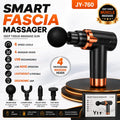 Smart Fascia Massage Gun JY-760 | Deep Tissue Muscle Massager | 6 Speed Levels | 4 Massage Heads | USB Rechargeable