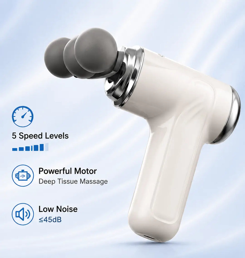 Blueidea BLD-130 Fascia Massage Gun | 9 Massage Heads | 5 Speed Levels | Rechargeable Deep Tissue Massager