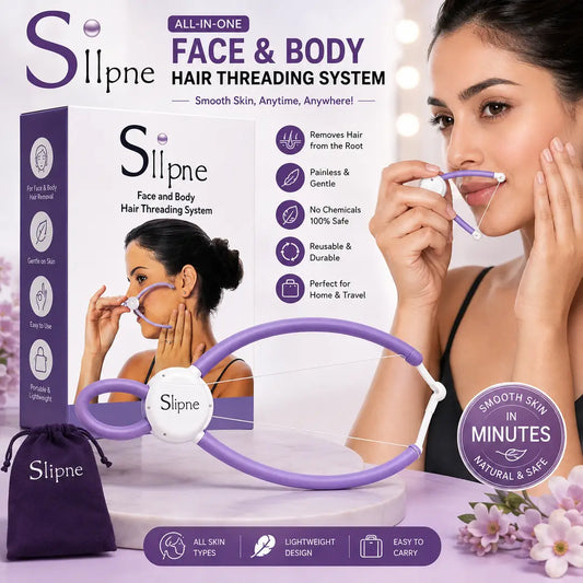 Slipne Face & Body Hair Threading System – Manual Hair Removal Threader for Face, Eyebrows, Upper Lip & Body