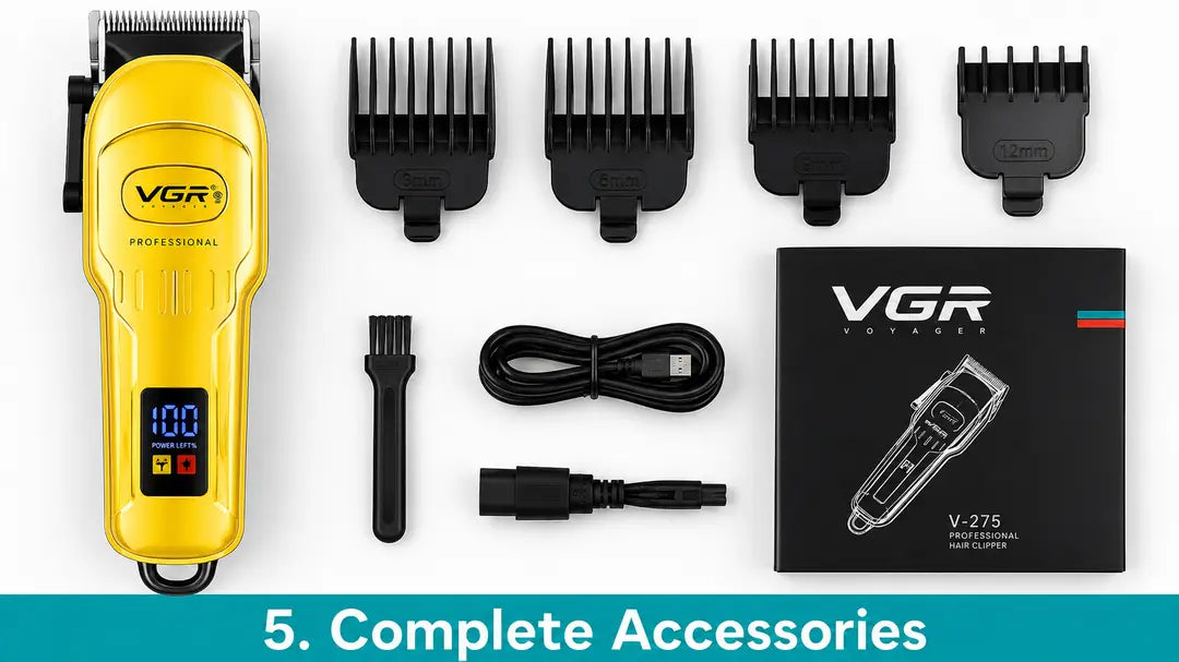 Comfortable Grip and Ergonomics Design Men's Hair Trimmer 5