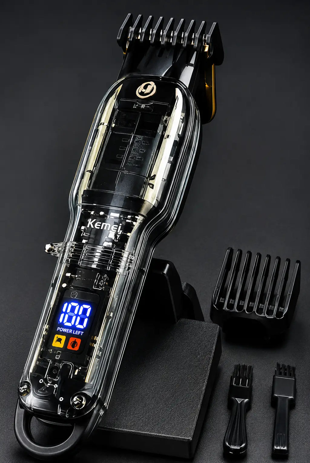 JAWA JW-814 Professional Clear Trimmer for Men – Rechargeable Hair, Beard & Mustache Trimmer with LED Digital Display, Stainless Steel Blade & USB Charging
