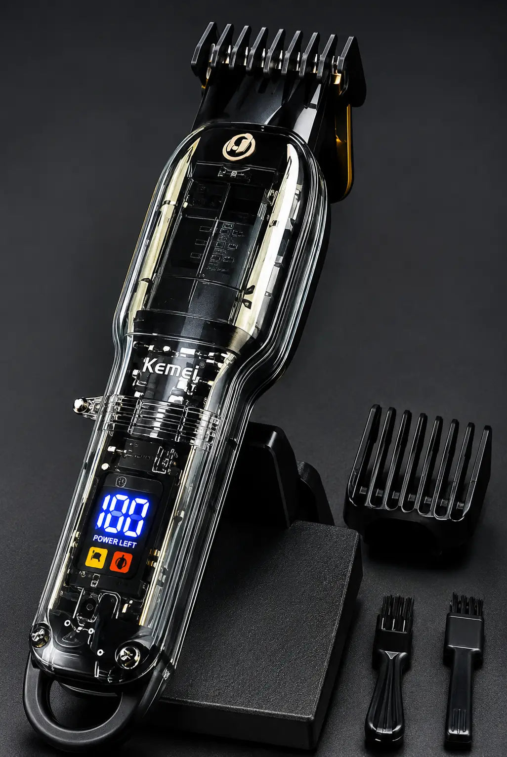 JAWA JW-814 Professional Clear Trimmer for Men – Rechargeable Hair, Beard & Mustache Trimmer with LED Digital Display, Stainless Steel Blade & USB Charging