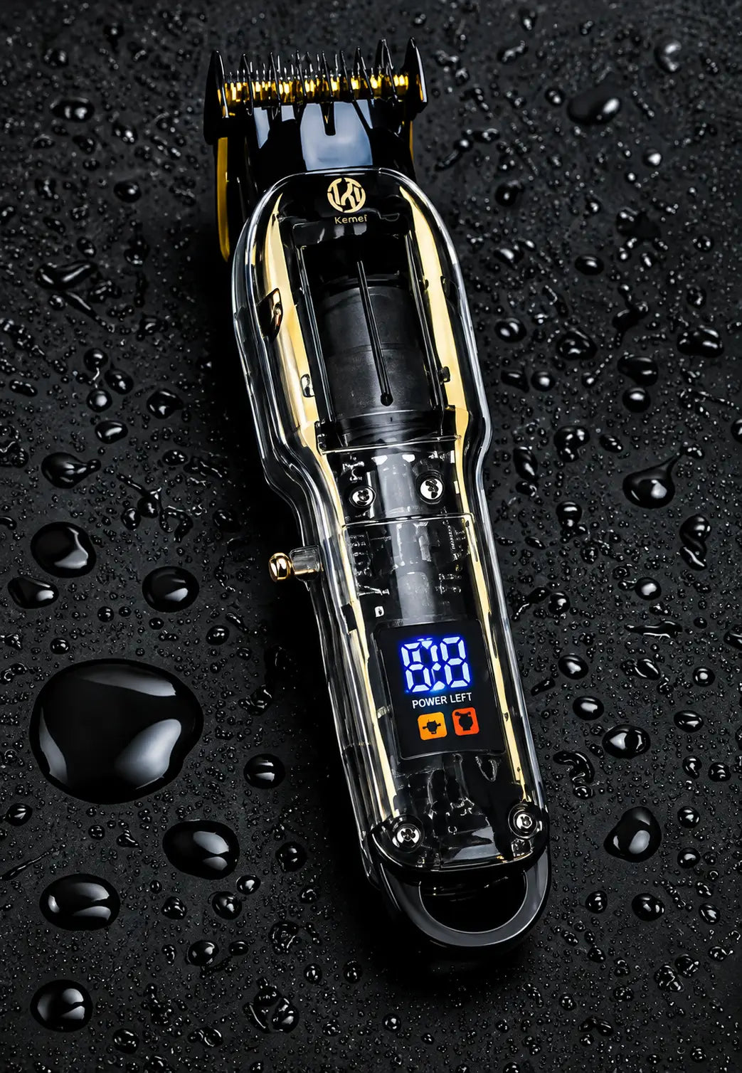 JAWA JW-814 Professional Clear Trimmer for Men – Rechargeable Hair, Beard & Mustache Trimmer with LED Digital Display, Stainless Steel Blade & USB Charging