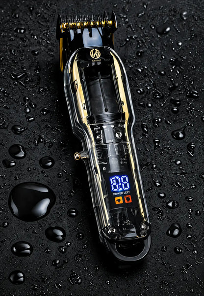 JAWA JW-814 Professional Clear Trimmer for Men – Rechargeable Hair, Beard & Mustache Trimmer with LED Digital Display, Stainless Steel Blade & USB Charging