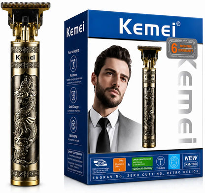 Kemei KM-T99 Professional Hair Trimmer – 1200mAh Rechargeable T-Blade Hair Clipper & Beard Trimmer