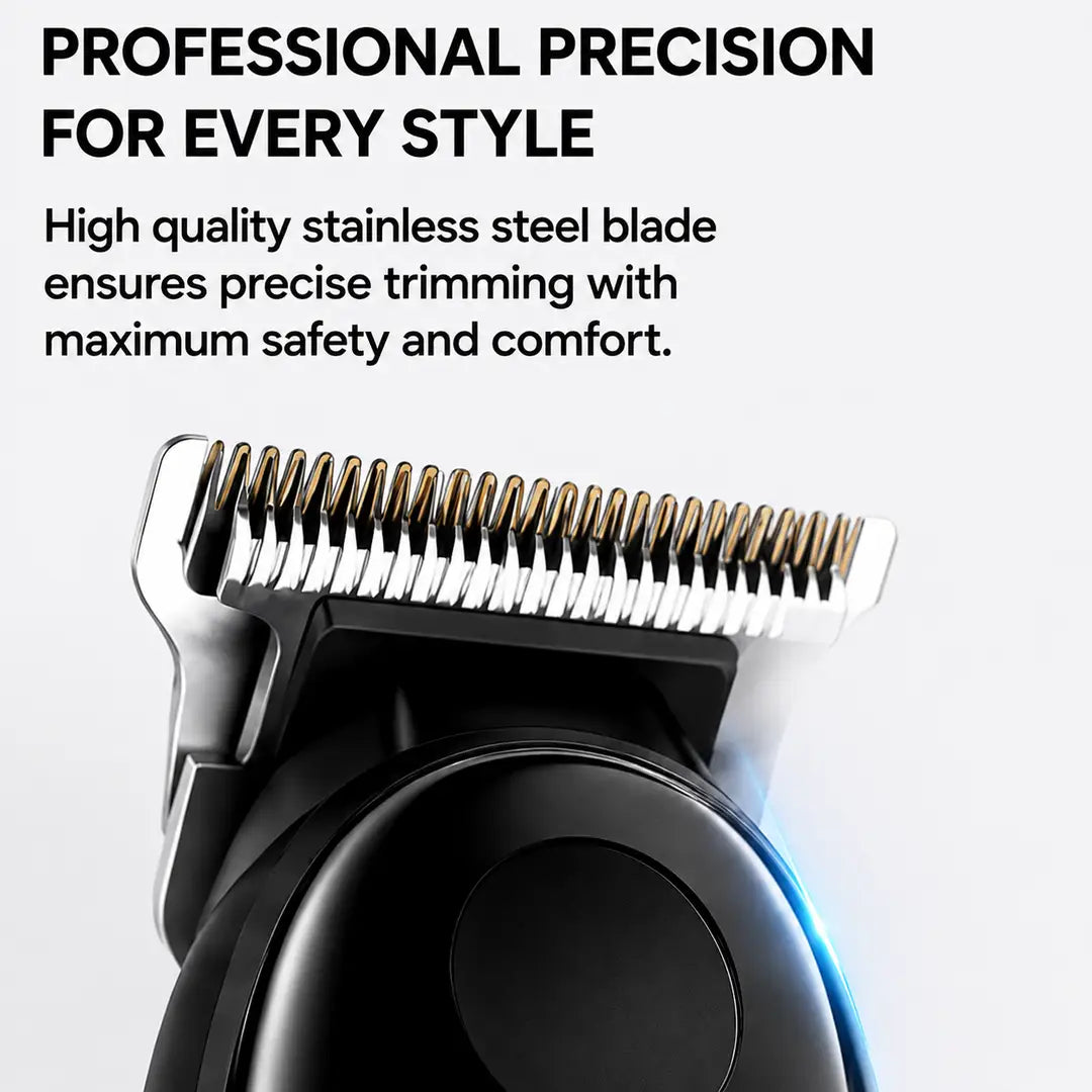 Kemei KM-1742 Professional Hair Trimmer – Rechargeable Cordless Beard & Hair Clipper with LED Power Display