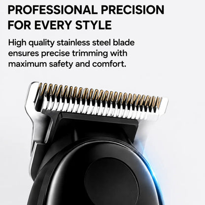 Kemei KM-1742 Professional Hair Trimmer – Rechargeable Cordless Beard & Hair Clipper with LED Power Display