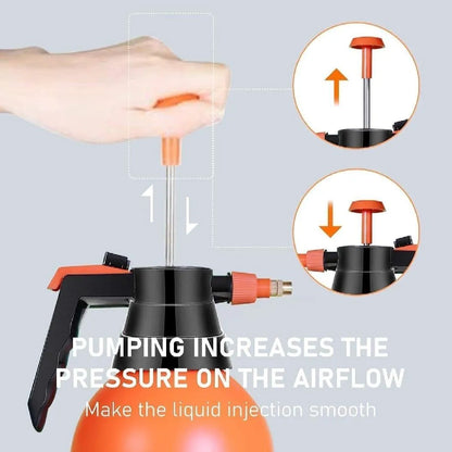 Orange Spray Bottle with Adjustable Handle