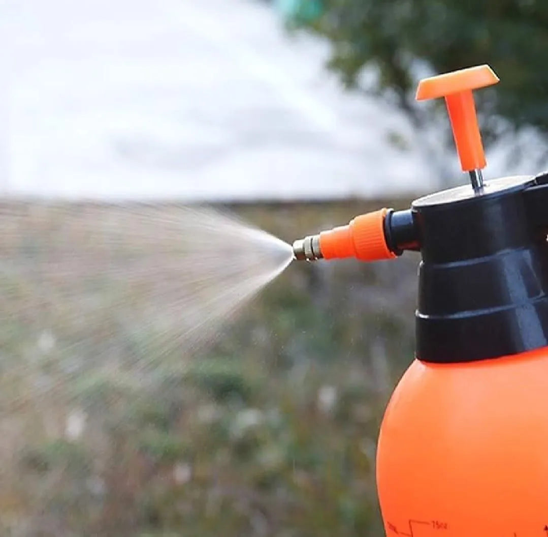 Orange Spray Bottle with Adjustable Handle
