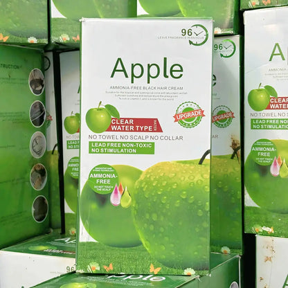 Original Apple Hair Color 1000ml Dubai Import - Ammonia Free Natural Black & Dark Brown