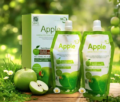 Original Apple Hair Color 1000ml Dubai Import - Ammonia Free Natural Black & Dark Brown