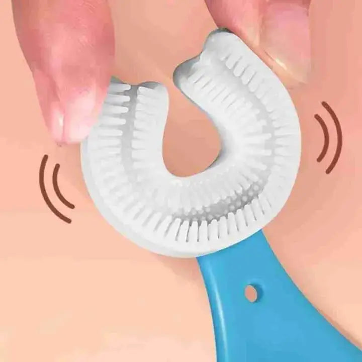 Easy-Grip U-Shaped Silicone Kids Toothbrush for Deep Cleaning (2-12 Years)