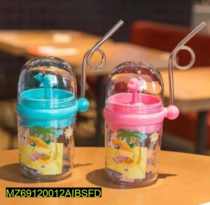 Kids Sippy Cups Blue Pink Plastic 8x6x4"