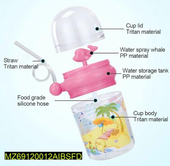 Kids Sippy Cups Blue Pink Plastic 8x6x4"