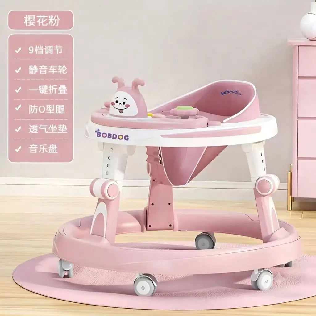 Baby Walker Round Shape SS Frame Breathable seat Korea Made With Lights and Music