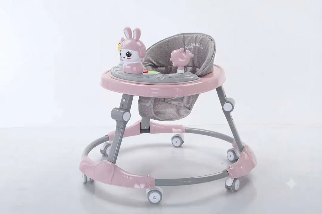 Baby Walker Round Shape SS Frame Breathable seat Korea Made With Lights and Music