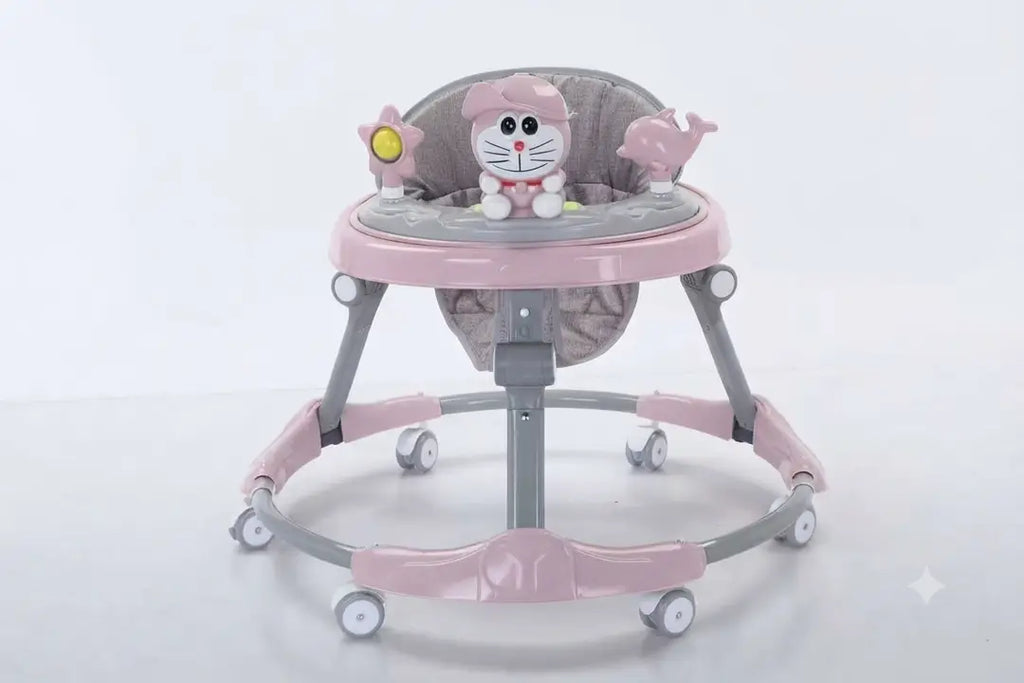 Baby Walker Round Shape SS Frame Breathable seat Korea Made With Lights and Music