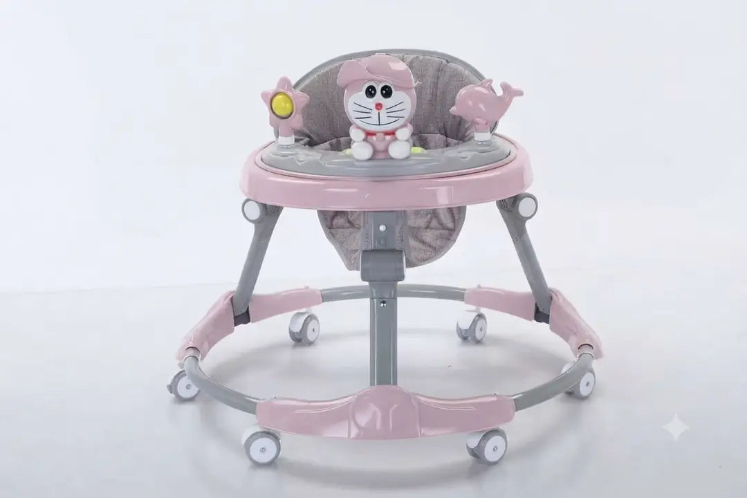 Baby Walker Round Shape SS Frame Breathable seat Korea Made With Lights and Music