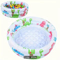 Water Compact and Durable Inflatable Round Swimming Pool PVC, Equipped with Family Entertainment Accessories, Inflatable Swimming Pool, Vivid Dinosaur and Plant Design, Game Pool Dinosaur Themed Swimming Pool Durable Swimming Pool