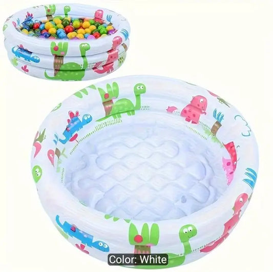 Water Compact and Durable Inflatable Round Swimming Pool PVC, Equipped with Family Entertainment Accessories, Inflatable Swimming Pool, Vivid Dinosaur and Plant Design, Game Pool Dinosaur Themed Swimming Pool Durable Swimming Pool